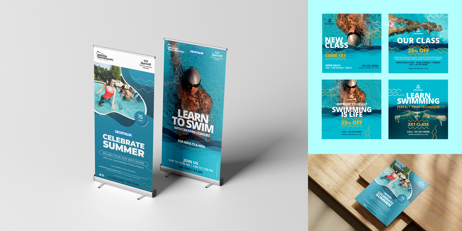 Razorfish Swim University Mock-ups
